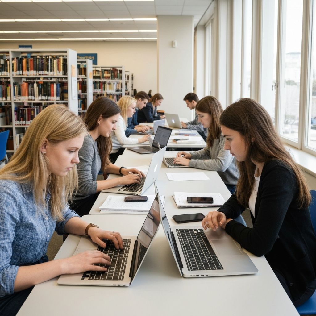 Studenci korzystający z LinkedIn